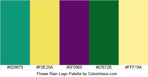 Flower Rain Logo Colors Logo