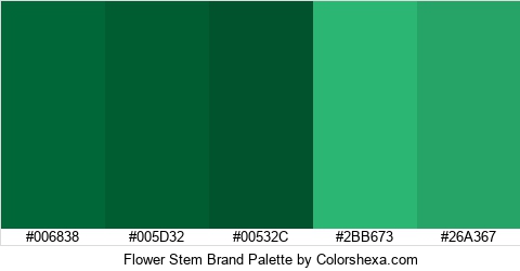 Flower Stem Brand Colors Logo