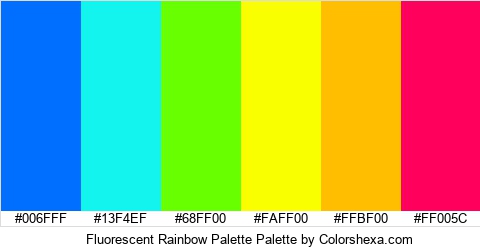 Fluorescent Rainbow Palette Colors Logo
