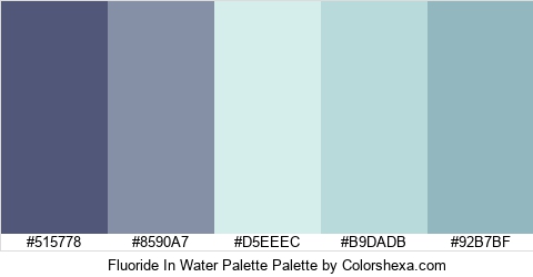 Fluoride In Water Palette Colors Logo