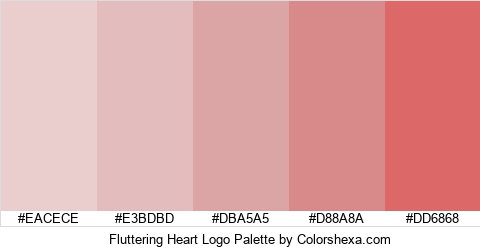 Fluttering Heart Logo Colors Logo