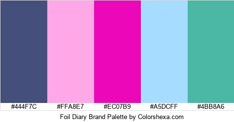 Foil Diary Brand Colors Logo