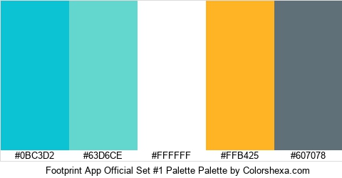 Footprint App Official Set #1 Palette Colors Logo