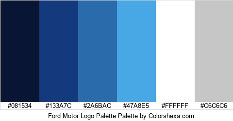 Ford Motor Logo Palette Colors Logo