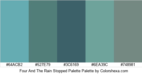 Four And The Rain Stopped Palette Colors Logo