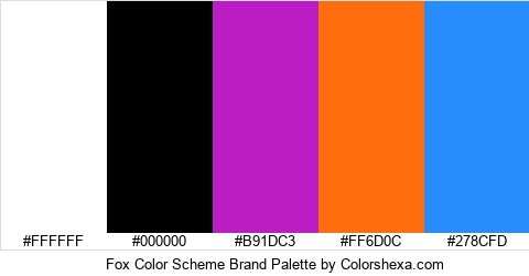 Fox Color Scheme Brand Colors Logo