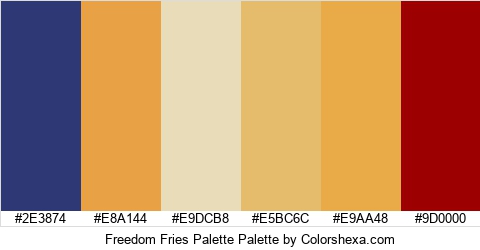 Freedom Fries Palette Colors Logo