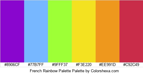 French Rainbow Palette Colors Logo