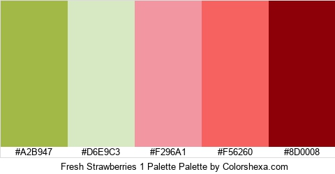 Fresh Strawberries 1 Palette Colors Logo