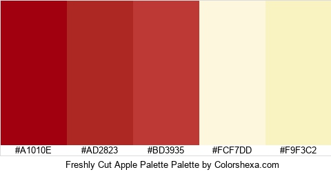 Freshly Cut Apple Palette Colors Logo