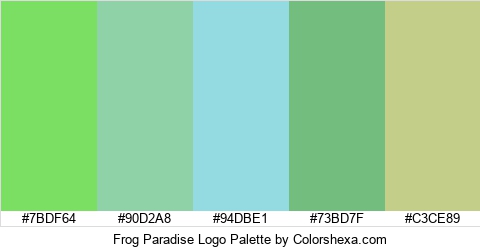 Frog Paradise Logo Colors Logo