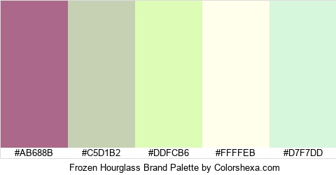 Frozen Hourglass Brand Colors Logo