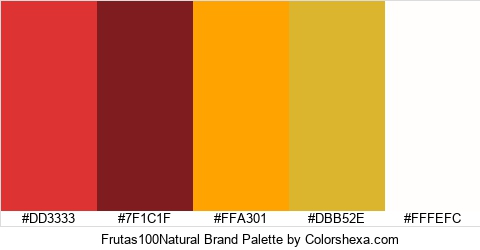 Frutas100Natural Brand Colors Logo