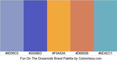 Fun On The Oceanside Brand Colors Logo