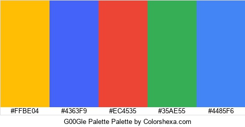G00Gle Palette Colors Logo