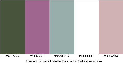 Garden Flowers Palette Colors Logo