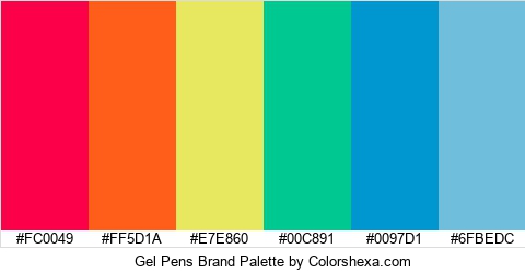 Gel Pens Brand Colors Logo