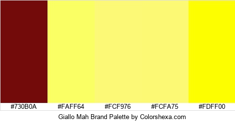 Giallo Mah Brand Colors Logo