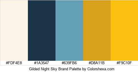 Gilded Night Sky Brand Colors Logo