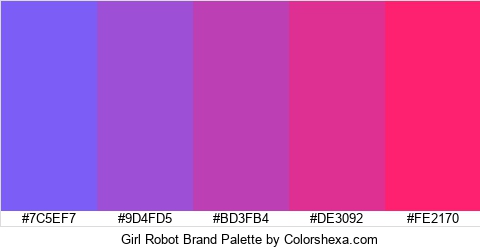 Girl Robot Brand Colors Logo