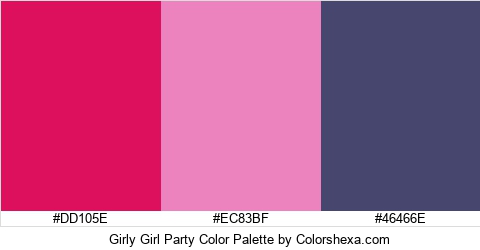Girly Girl Party Color Colors Logo