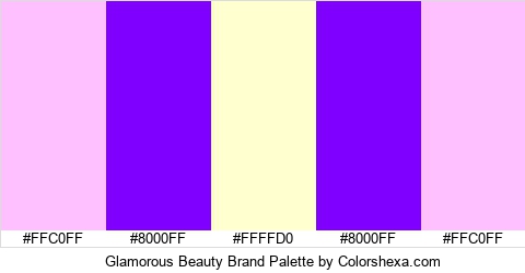 Glamorous Beauty Brand Colors Logo