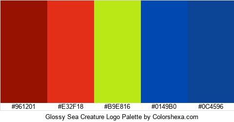 Glossy Sea Creature Logo Colors Logo