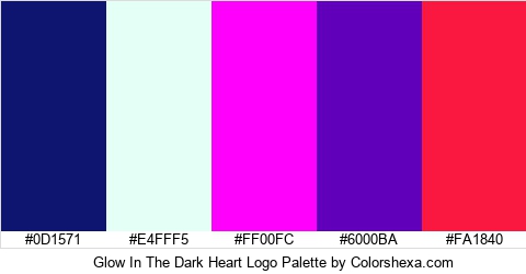 Glow In The Dark Heart Logo Colors Logo
