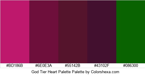 God Tier Heart Palette Colors Logo