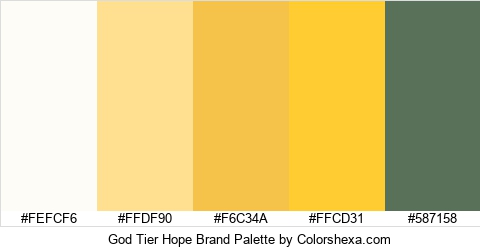 God Tier Hope Brand Colors Logo