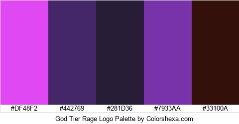 God Tier Rage Logo Colors Logo