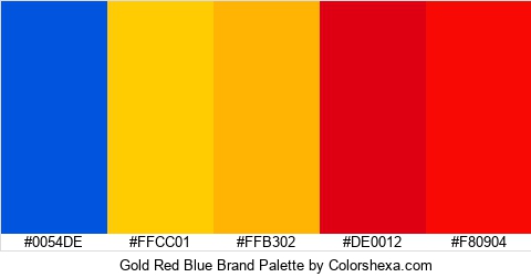 Gold Red Blue Brand Colors Logo