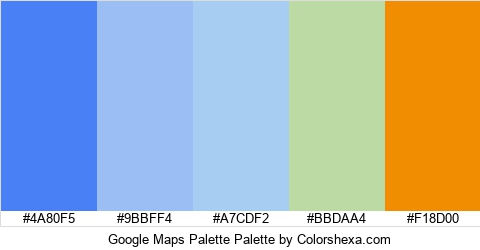 Google Maps Palette Colors Logo