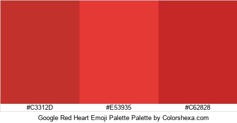 Google Red Heart Emoji Palette Colors Logo