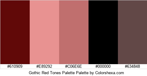 Gothic Red Tones Palette Colors Logo