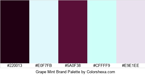 Grape Mint Brand Colors Logo
