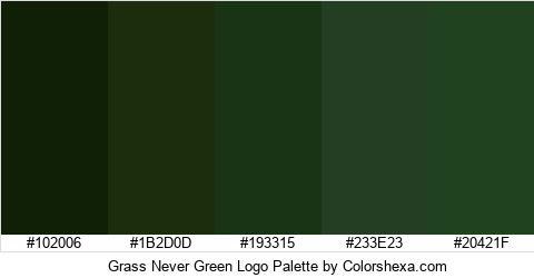 Grass Never Green Logo Colors Logo
