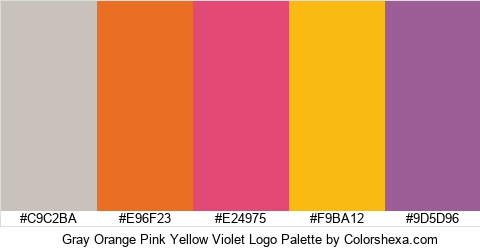 Gray Orange Pink Yellow Violet Logo Colors Logo