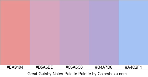 Great Gatsby Notes Palette Colors Logo