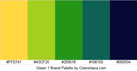 Green 1 Brand Colors Logo