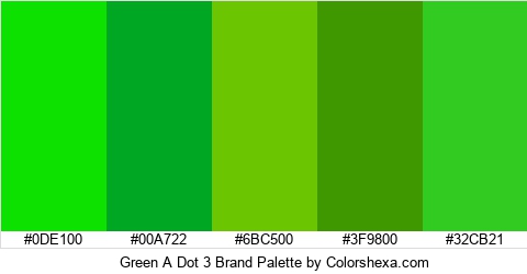 Green A Dot 3 Brand Colors Logo