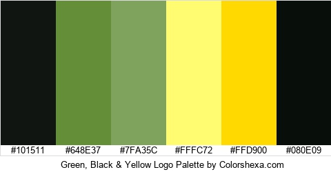Green, Black & Yellow Logo Colors Logo