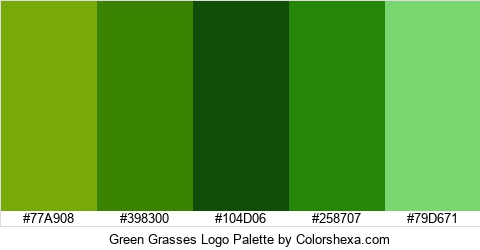 Green Grasses Logo Colors Logo