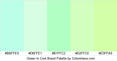 Green Is Cool Brand Colors Logo