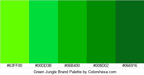 Green Jungle Brand Colors Logo