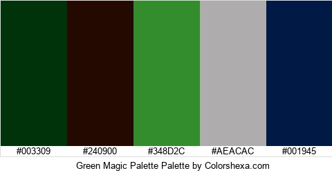 Green Magic Palette Colors Logo
