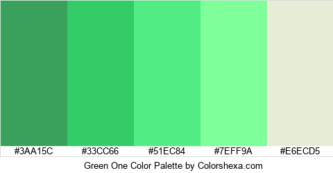 Green One Color Colors Logo