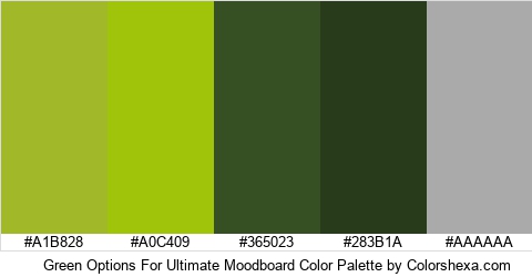 Green Options For Ultimate Moodboard Color Colors Logo