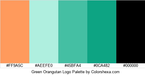 Green Orangutan Logo Colors Logo