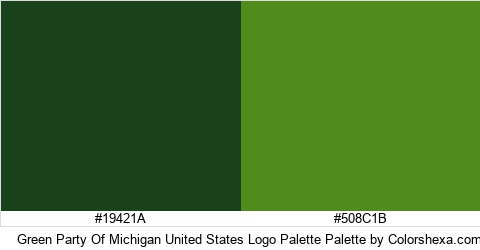 Green Party Of Michigan United States Logo Palette Colors Logo